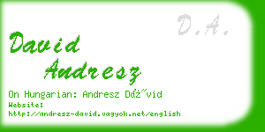 david andresz business card